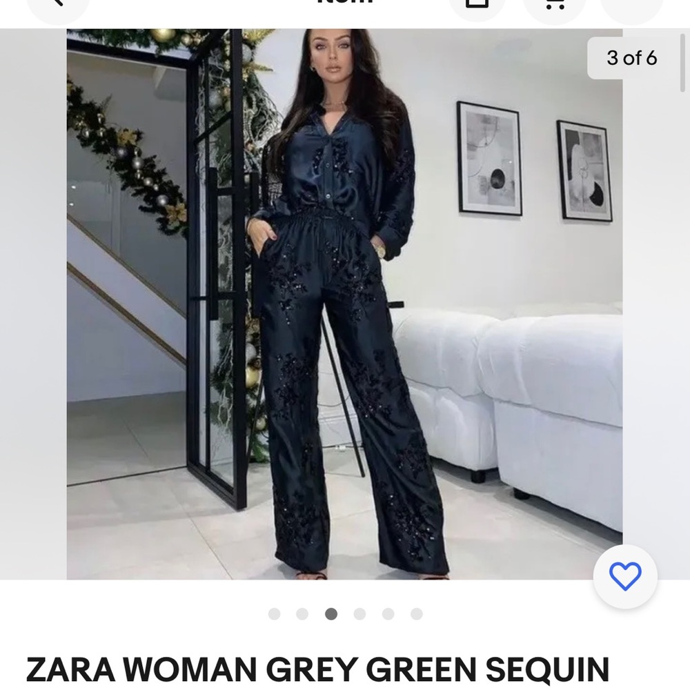 Zara Sequin Black Set